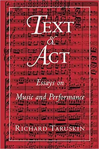 Popular Text and Act Essays on Music and Performance
