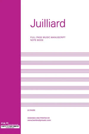 Manuscript Paper Wire-bound Notebook: Juilliard BBM/Descant, 60pgs (8.5" x 11") Weekend Sale