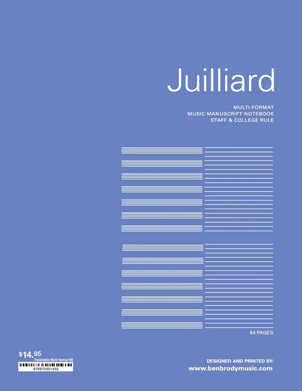 Buy Direct Manuscript Paper Notebook: BBM/Descant Juilliard Multi Format, 60pgs (8.5"x11")