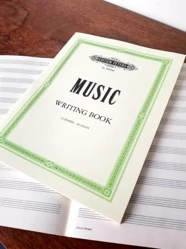 Order Now Peters Music Writing Book: Large 9x12 Portrait