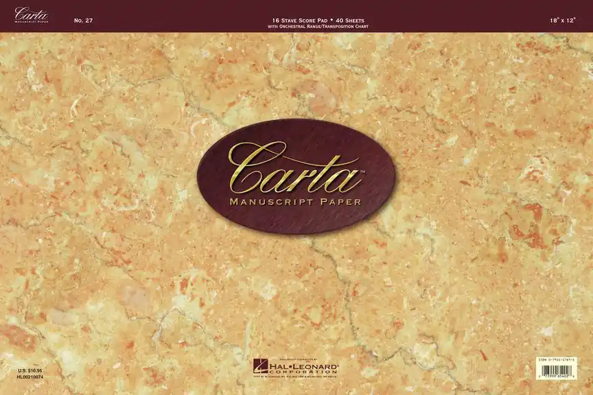 In Demand Carta No 27 Professional Manuscript Paper