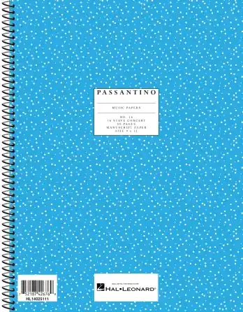 Bargain Passantino Manuscript #16 16-Stave Spiral Notebook