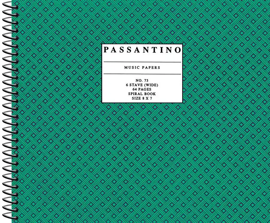 Passantino Spiral #73 64 Pages 8x7 6 Stave Both Sides Limited Offer