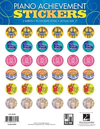 Don’t Miss Out Stickers: Piano Achievement Stickers