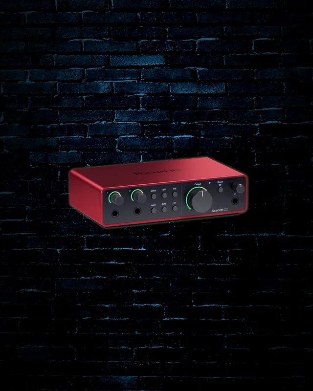 Focusrite Scarlett 2i2 - 2x2 USB Audio Interface (4th Gen) Certified