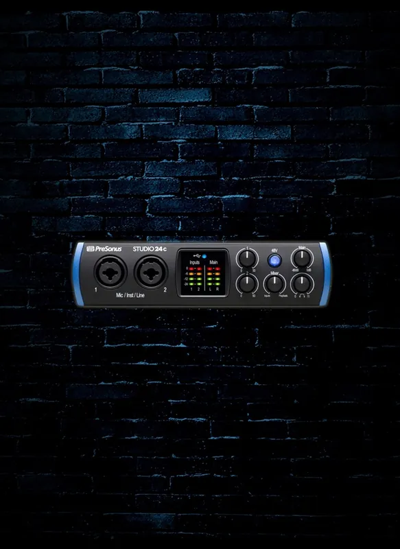Affordable PreSonus Studio 24c - 2x2 USB 2.0 Audio/MIDI Interface