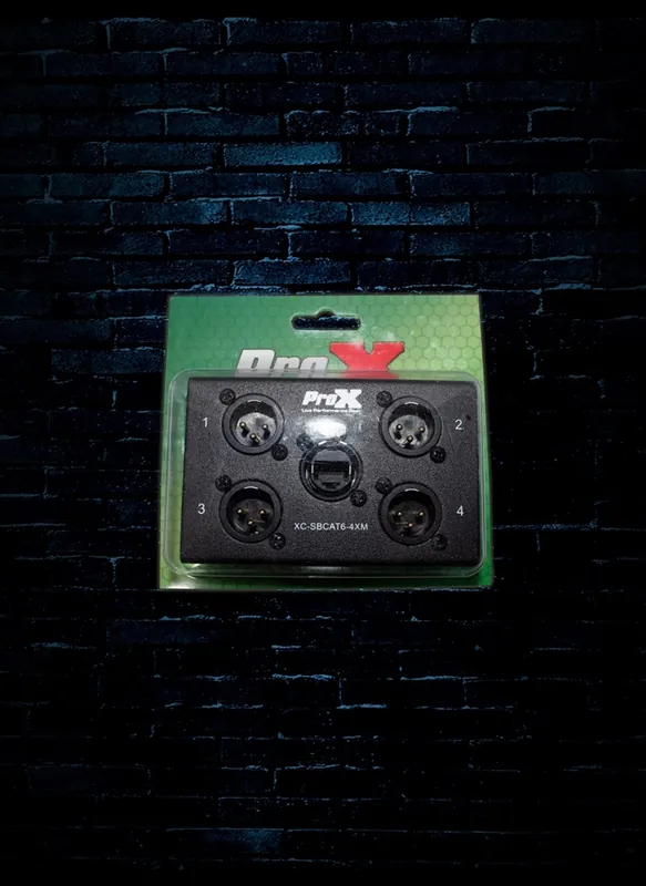 Final Sale ProX XC-SBCAT6-4XM 4 Channel XLR-M CAT6 Audio/DMX Portable Snake Box