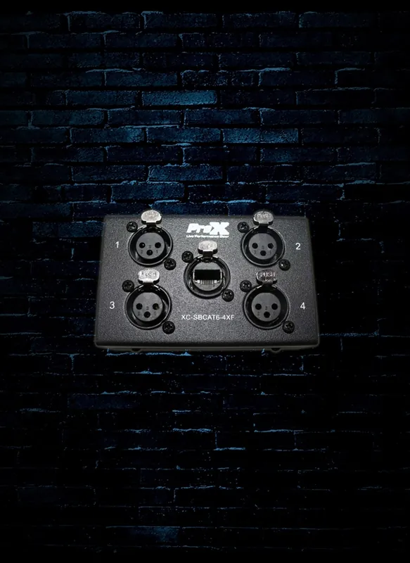 Popular ProX XC-SBCAT6-4XF 4 Channel XLR-F CAT6 Audio/DMX Portable Snake Box