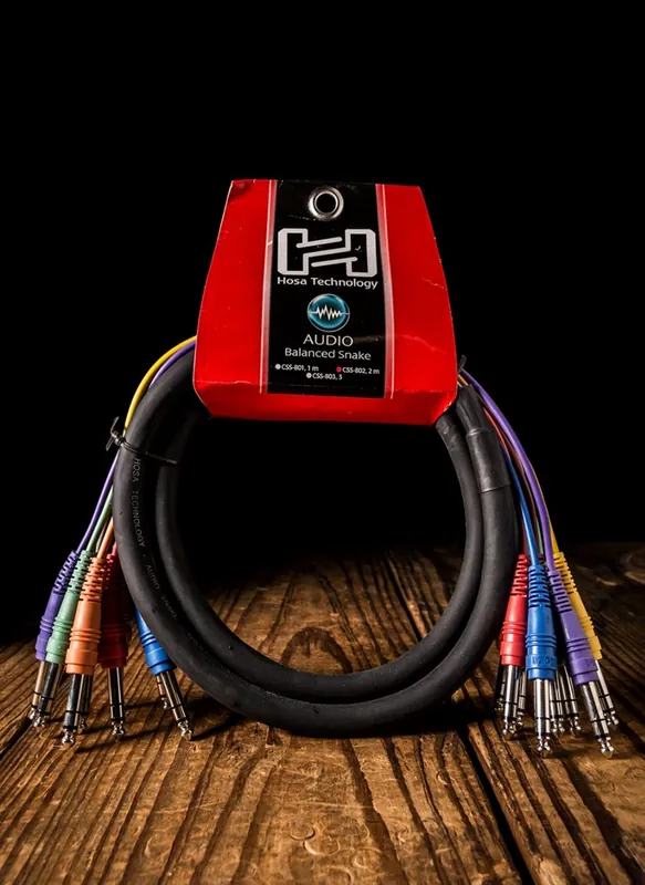 Hosa CSS-802 - 2m 1/4" TRS to 1/4" TRS Balanced Snake Final Sale