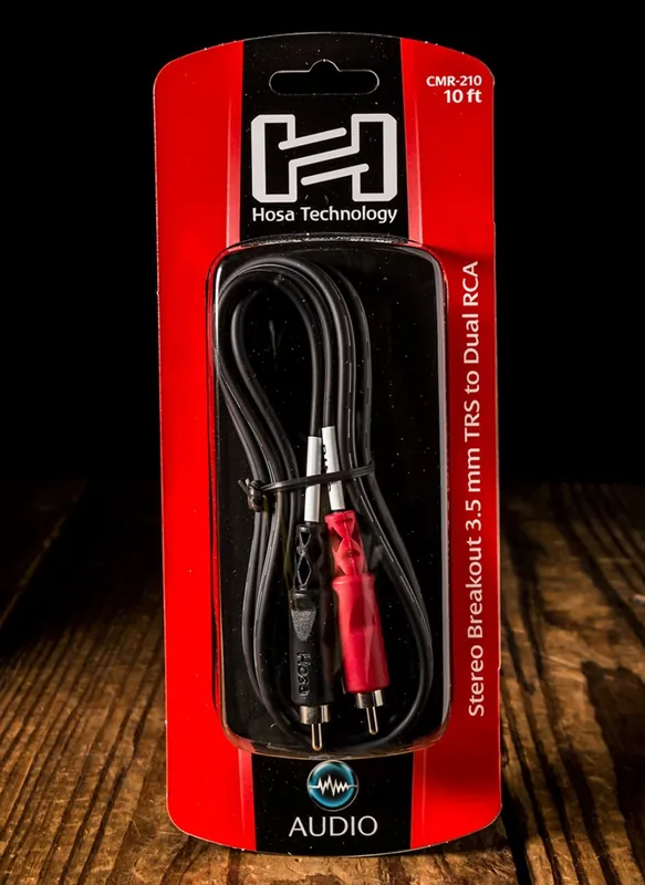 Buy Online Hosa CMR-210 - 10' 3.5mm TRS to Dual RCA Stereo Breakout Cable