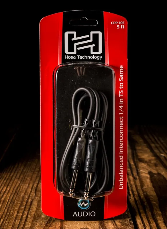 Hosa CPP-105 - 5' 1/4" TS to 1/4" TS Unbalanced Interconnect Shop Now