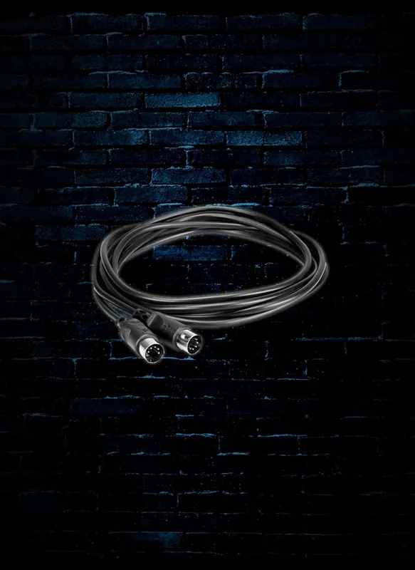 Hosa MID-301BK - 1' 5-Pin DIN to 5-Pin DIN MIDI Cable - Black Secure Checkout