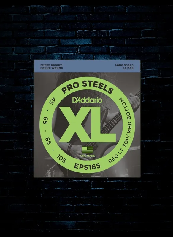 D'Addario EPS165 XL ProSteels Bass Strings - Custom Light (45-105) Discount
