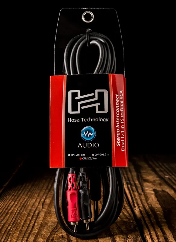 Hosa CPR-203 - 3m Dual 1/4" TS to Dual RCA Stereo Interconnect One Day Deal