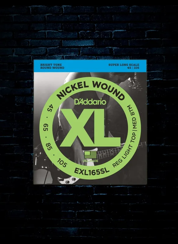 D'Addario EXL165SL XL Nickel Wound Bass - Super Long Scale Cust. LT (45-105) Holiday Sale