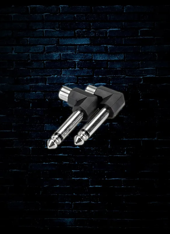 Hosa GPR-123 - RCA to 1/4" TS Right Angle Adaptor (2 Pack) New Arrival