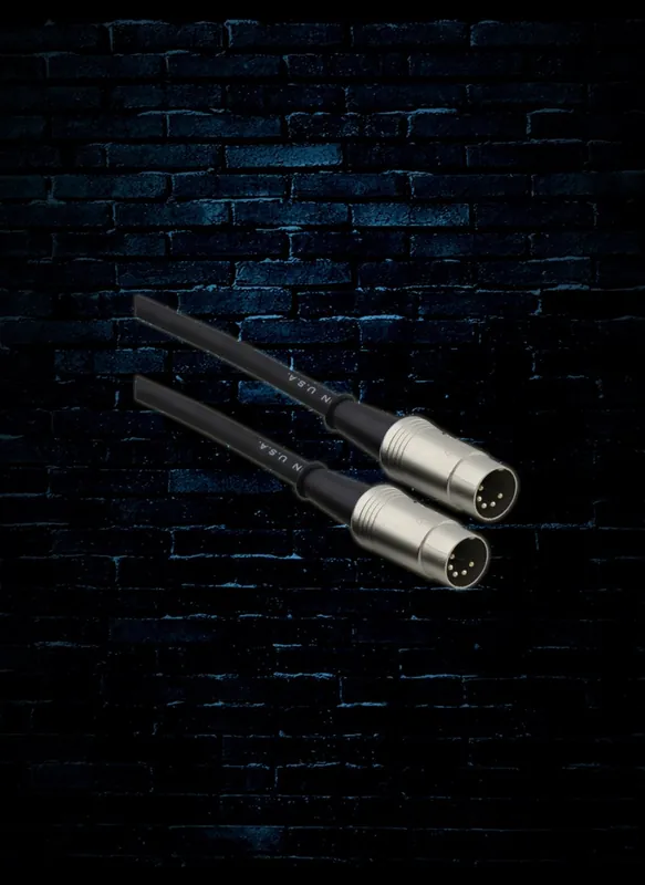 Fast Shipping Rapco MIDI5-20 - 20' 5-Pin to 5-Pin MIDI Cable - Black