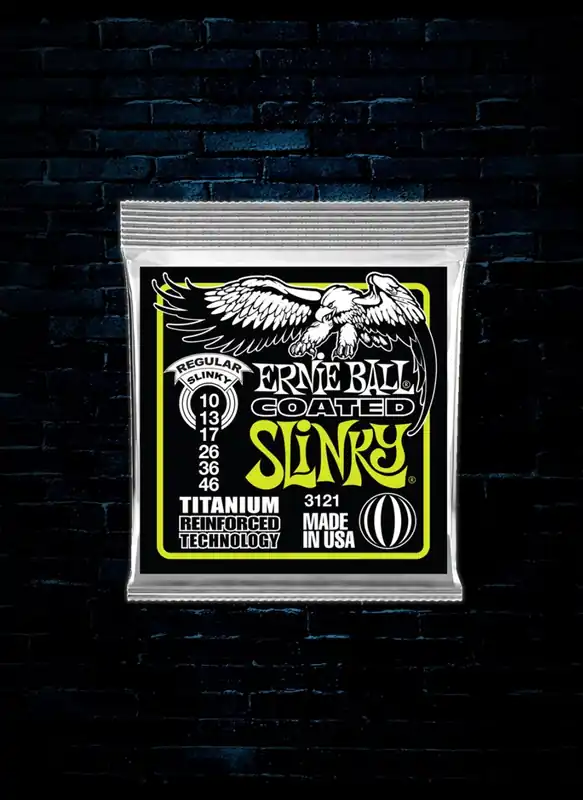 Best Seller Ernie Ball 3121 RPS Coated Titanium Electric Strings - Regular Slinky (10-46)