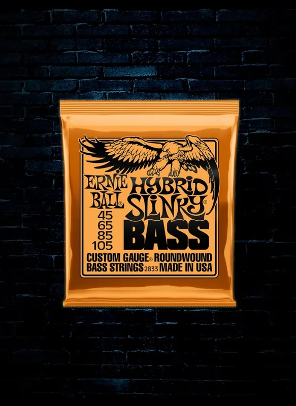 Reduced Price Ernie Ball 2833 Nickel Wound Electric Bass Strings - Hybrid Slinky (45-105)