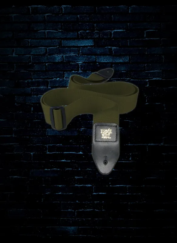 Premium Ernie Ball 2" Polypro Guitar Strap - Olive