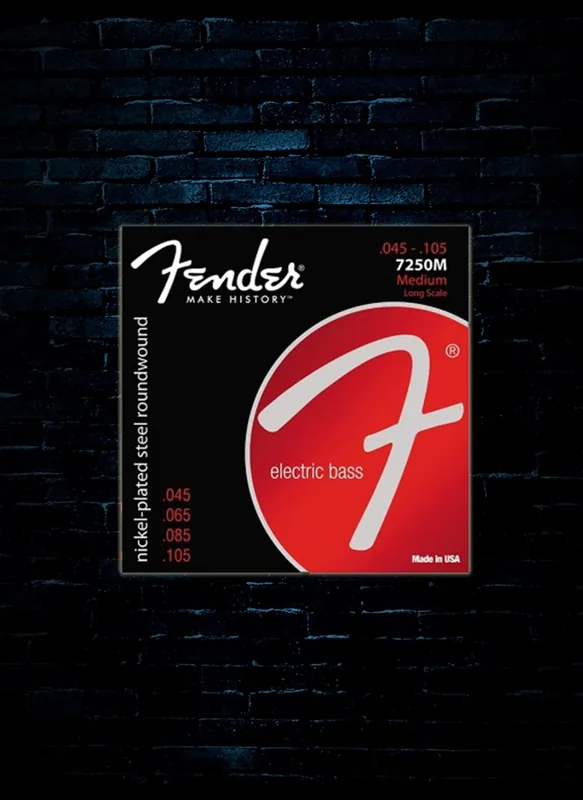 Fender 7250 Nickel Plated Steel Bass Strings - Medium (45-105) Price Drop
