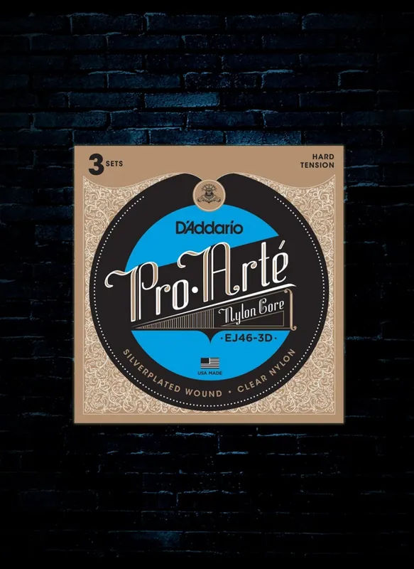D'Addario EJ46 Pro-Arte Nylon Core Classical Strings (3-Pack) - Hard (29-44) Grab Now