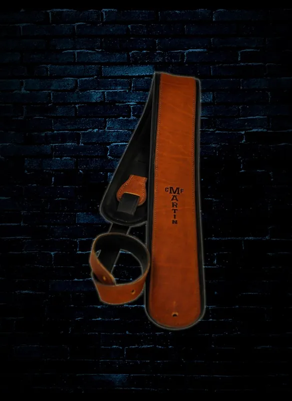 Must Have Martin 18A0028 - Rolled Leather Guitar Strap - Brown