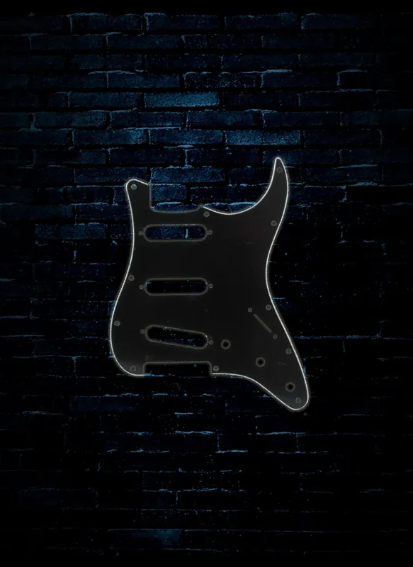 Secure Checkout Fender Stratocaster SSS Pickguard - Black