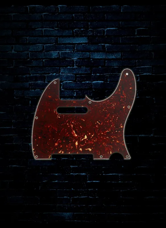 Free Returns Fender 8-Hole Mount Multi-Ply Telecaster Pickguard - Tortoise Shell