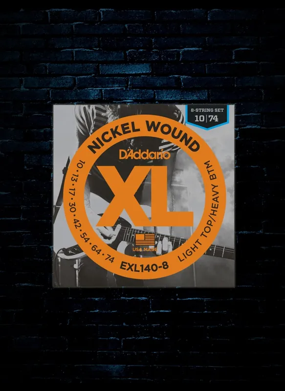 Popular D'Addario EXL140-8 XL Nickel Wound String - 8-String LT Top/Heavy BTM (10-74)