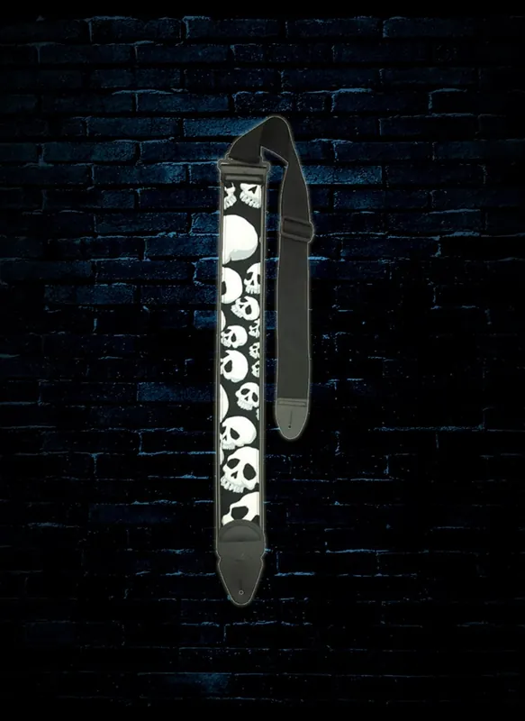 Buy Online LM Products PS-24SK - 3" PS Slider Cotton Guitar Strap - Skulls