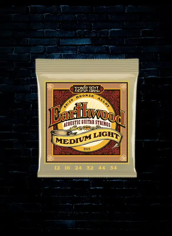 Buy Online Ernie Ball 2003 Earthwood 80/20 Bronze Acoustic Strings - Med. Light (12-54)