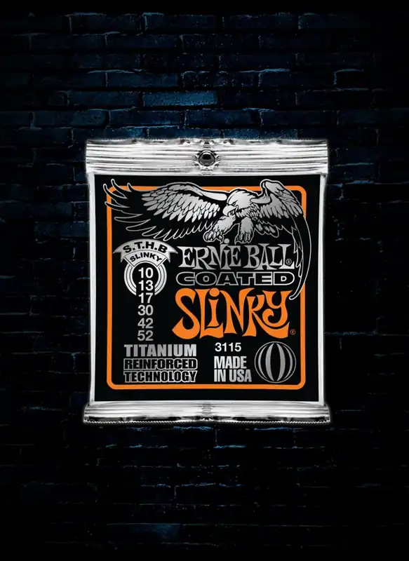 Mega Sale Ernie Ball 3115 RPS Coated Titanium Electric Strings - Skinny/Heavy (10-52)