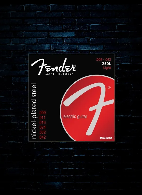 Money Back Guarantee Fender Super 250's Nickel-Plated Steel Strings - Light (9-42)