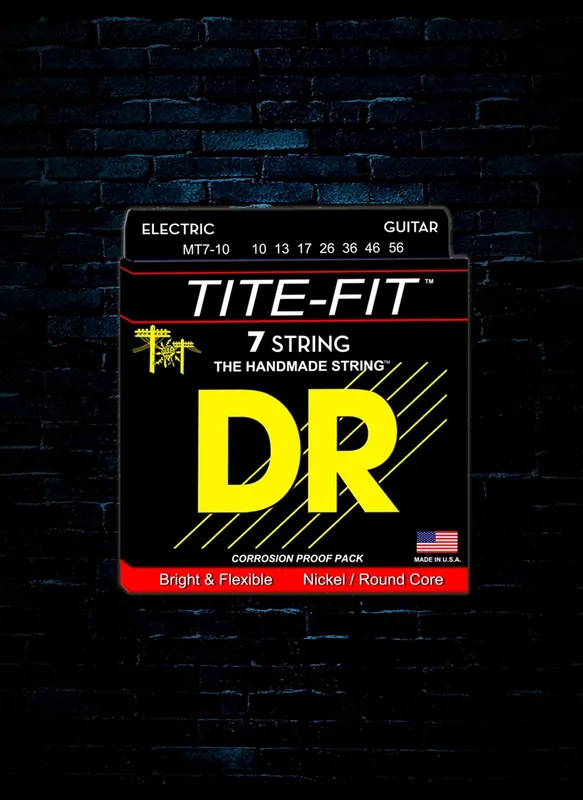 DR Strings MT7-10 Tite-Fit Nickel Plated Electric Strings - 7-String Medium (10-56) Bargain