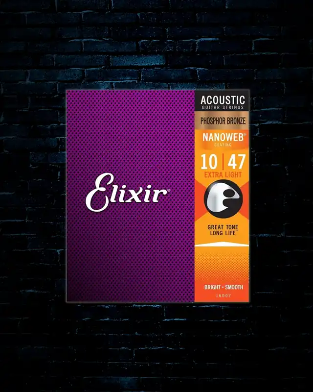 Time-Limited Elixir 16002 Nanoweb Phosphor Bronze Acoustic Strings - Extra Light (10-47)