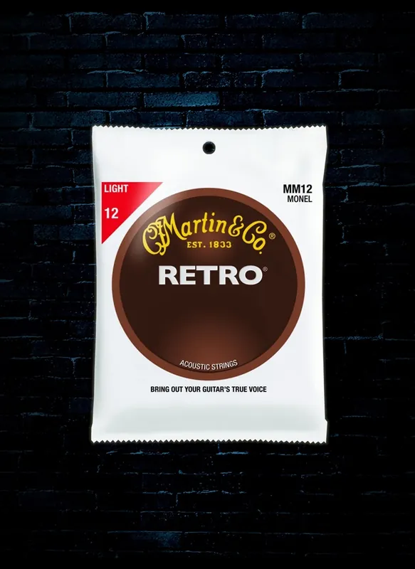 Premium Martin MM12 Retro Nickel Acoustic Strings - Light (12-54)