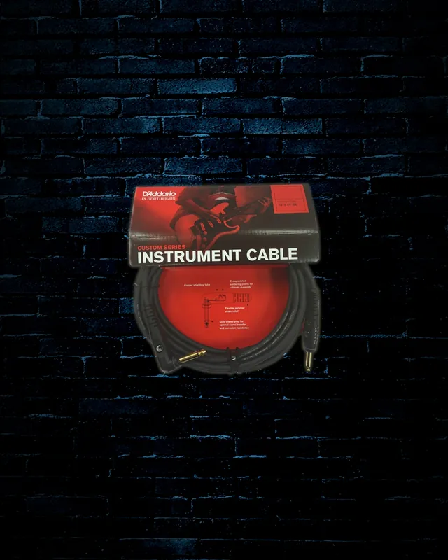 Planet Waves PW-GRA-10 - 10' Custom Series Right Angle Instrument Cable Warranty Included