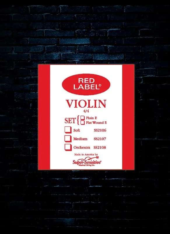 Authentic Red Label SS2107 - 4/4 Violin Strings - Medium | NStuffmusic.com