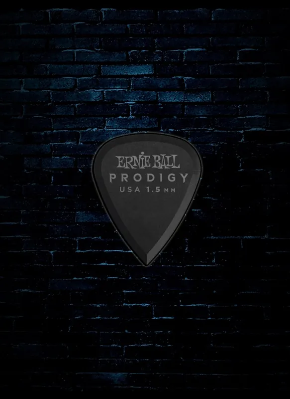 Ernie Ball 1.5mm Standard Prodigy Picks (6 Pack) - Black Reduced Price