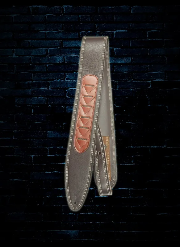 Grab Now LM Products The Pick 2.5" Leather Guitar Strap - Brown