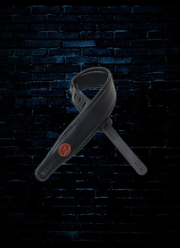 Levy's MSS2-BLK - 3" Garment Leather Guitar Strap - Black Price Drop