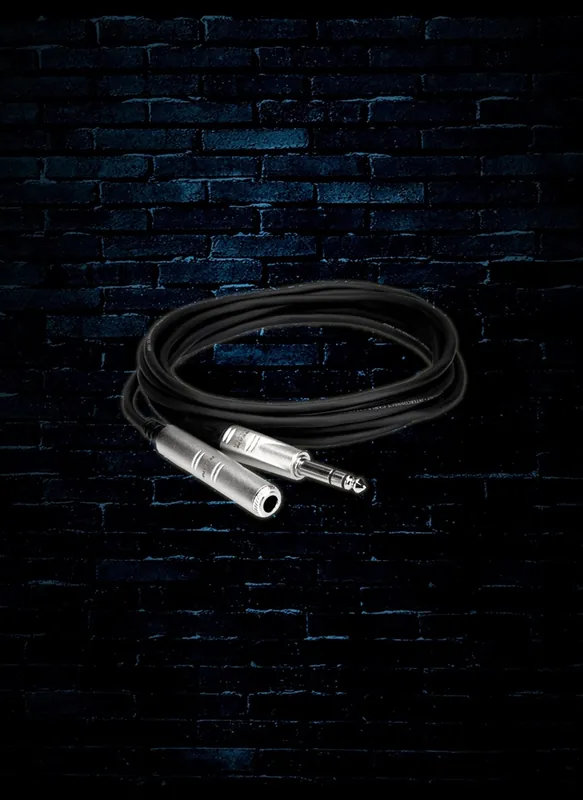 Hosa HXSS-010 - 10' REAN 1/4" TRS to 1/4" TRS Pro Headphone Extension Cable Brand New