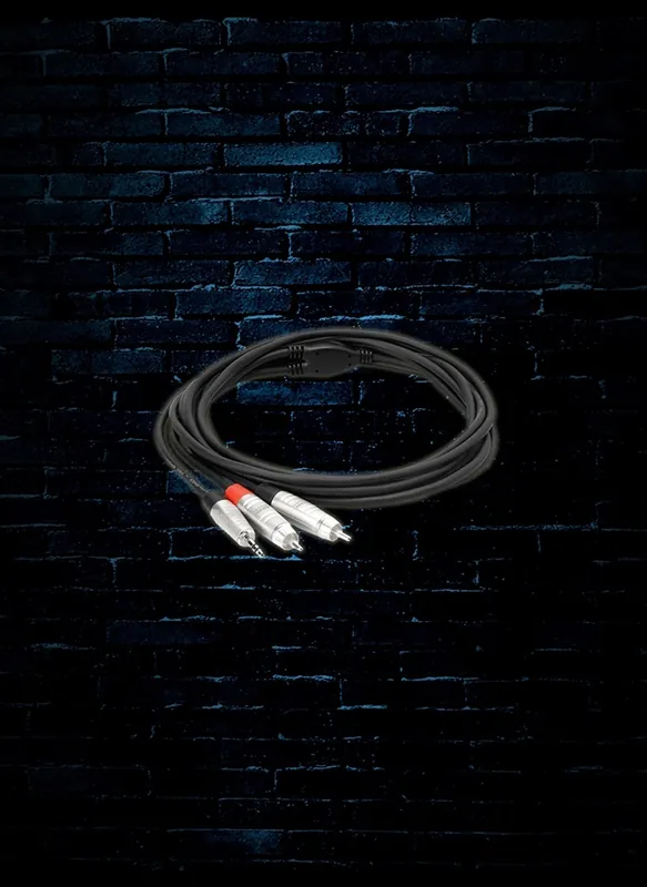 Hosa HMR-006Y - 6' REAN 3.5mm TRS to Dual RCA Pro Stereo Breakout Express Delivery