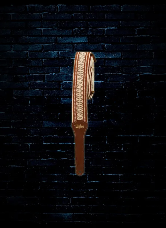 Grab Now Taylor 2" Academy Series Guitar Strap - White/Brown