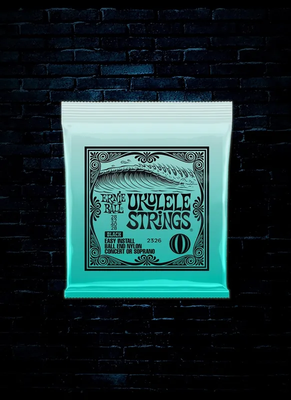 Ernie Ball 2326 Nylon Ball End Ukulele Strings - Black (28-28) Exclusive