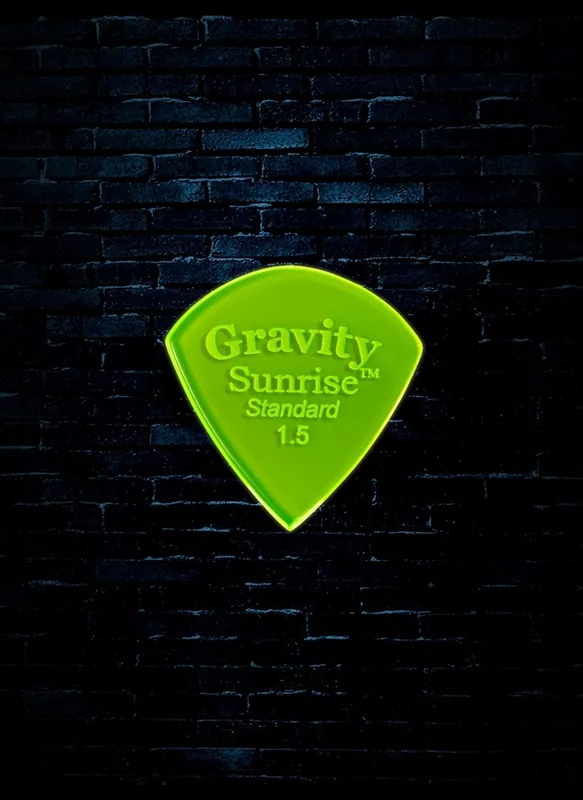 Flash Sale Gravity 1.5mm Sunrise Shape Standard Guitar Pick - Fluorescent Green