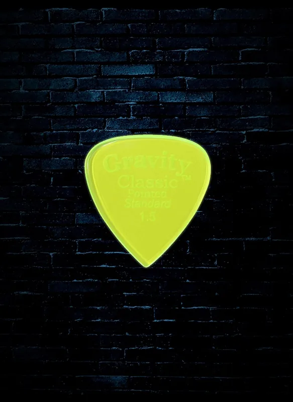 Must Have Gravity 1.5mm Classic Pointed Shape Standard Guitar Pick - Fluorescent Green