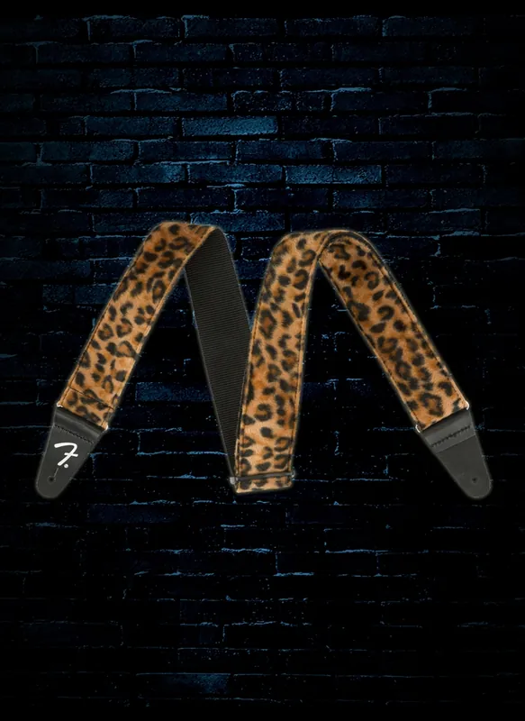 Markdown Fender 2" Wild Animal Print Guitar Strap - Leopard