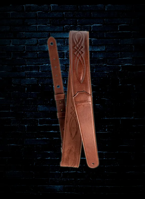 Wholesale Taylor 2" Vegan Leather Guitar Strap - Medium Brown